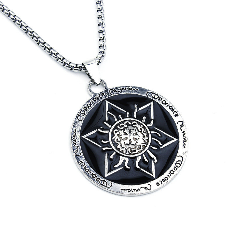 Wholesale  pendant disco long titanium steel chain net red hip hop necklace dry firewood fire jewelry